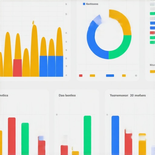 Data analytics for GMB diagnostics Screenshot of analytics dashboard displaying GMB performance metrics