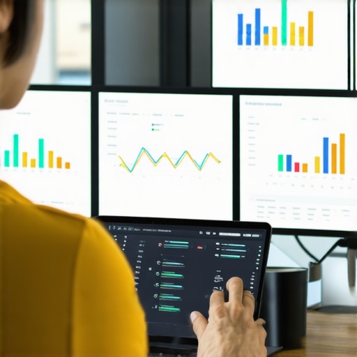Person analyzing local SEO metrics on a computer dashboard