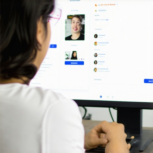 Person updating Google My Business profile on a laptop.