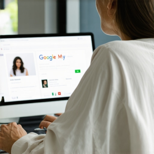 Person editing GMB profile swiftly on laptop for local SEO emergency