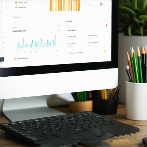 Monitoring Your Local SEO Dashboard A computer monitor showing detailed local SEO analytics for GMB profiles.