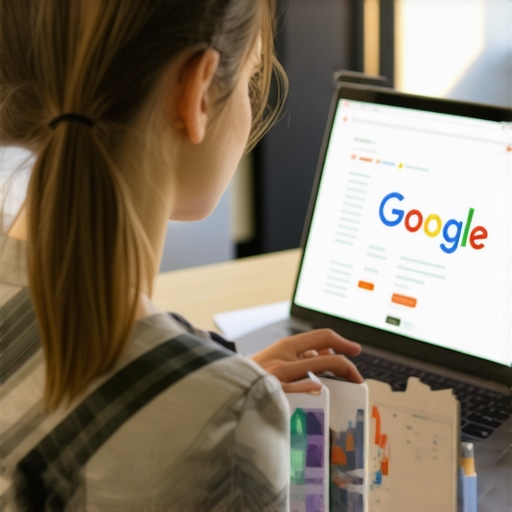 A person reviewing local SEO checklist on computer to boost GMB ranking.