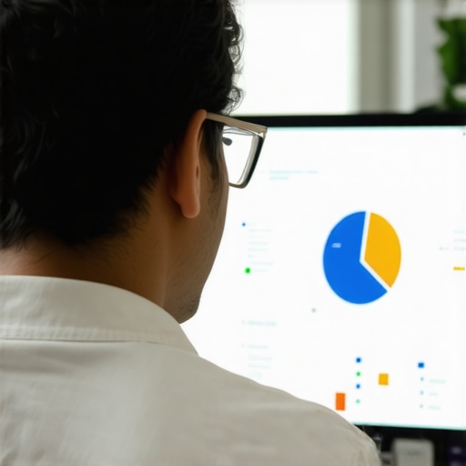 Digital marketer reviewing Google My Business analytics for local SEO