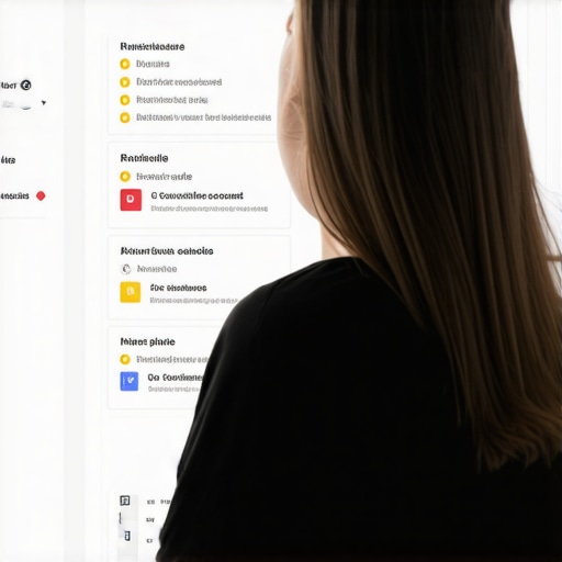 Person examining Google My Business review filters on a computer screen