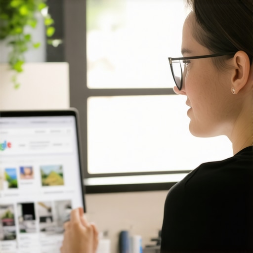 Business owner updating and engaging with reviews on Google My Business