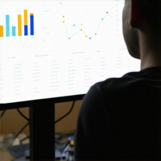 Person analyzing local SEO dashboard on computer screen