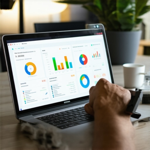 Person analyzing SEO data on laptop for GMB and local rankings