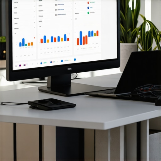 Person analyzing Google My Business data on a laptop