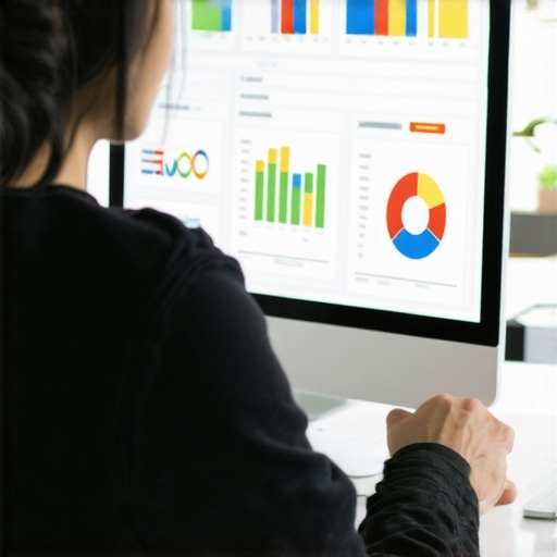 Person reviewing local SEO reports on a laptop