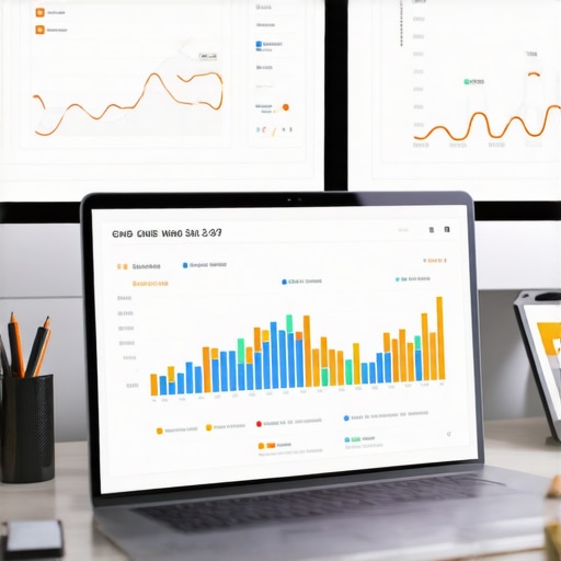 Person analyzing local SEO performance on a digital dashboard.