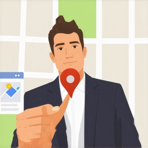 Person updating business location pin on Google Maps