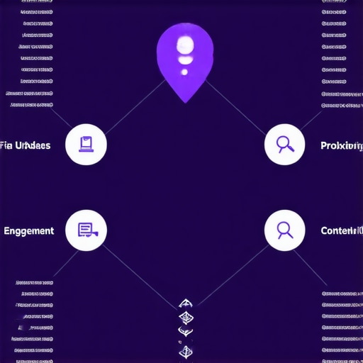 GMB Rank Factors Diagram Diagram illustrating core factors affecting Google My Business rankings, including profile optimization, local signals, and content efforts.