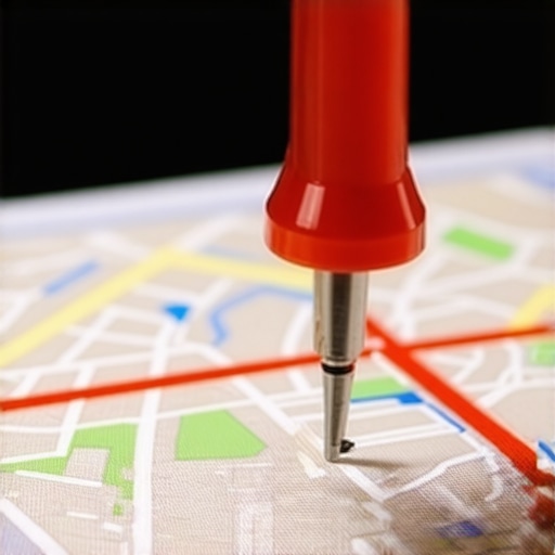 Illustration of a map with a business marker being fixed