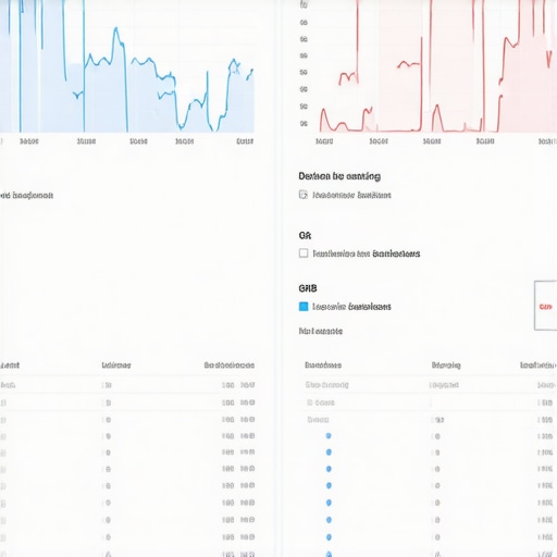 Screenshot of a GMB rankings dashboard with performance graphs